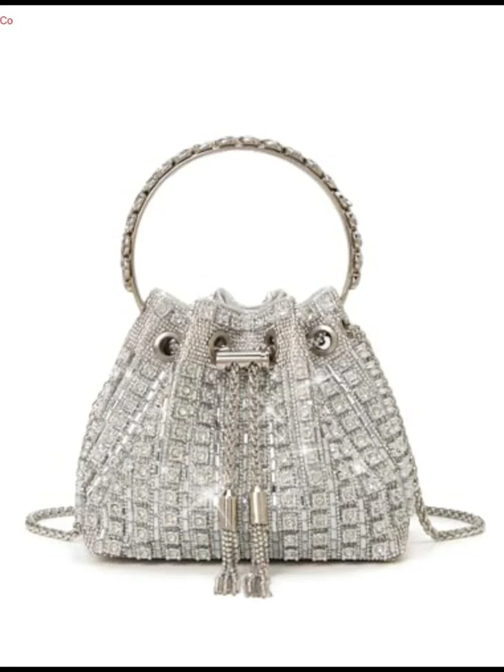 Rhinestone Evening Clutch Purse Detachable Chain Party Bag